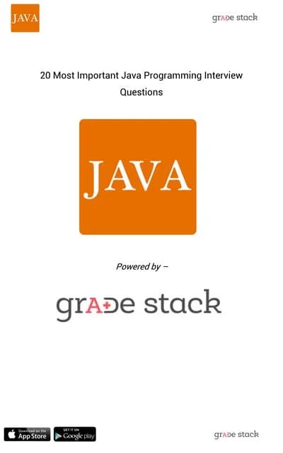 20 Most Important Java Programming Interview Questions | PDF