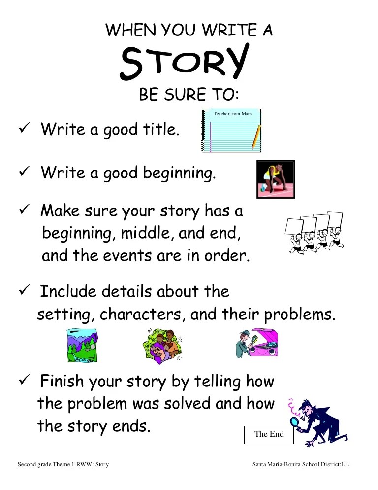 2nd grade when you write a story theme 1