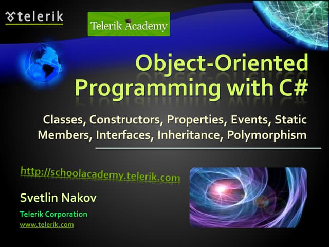 Object-Oriented Programming With C# | PPTX