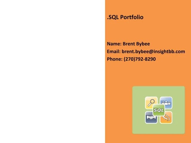 Sql Portfolio Ppt