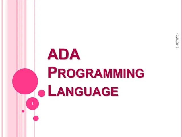 ADA Programming Language | PPTX