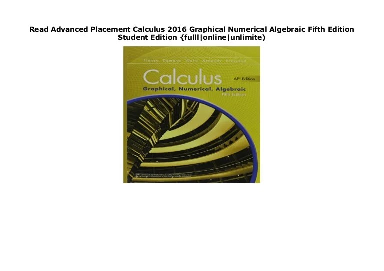 Calculus Graphical Numerical Algebraic 5th Edition Ap Edition Ebook 17Calculus Graphical Numerical Algebraic 3Rd Edition Pdf Book - YT Shapiro - Grupy dyskusyjne w eGospodarka.