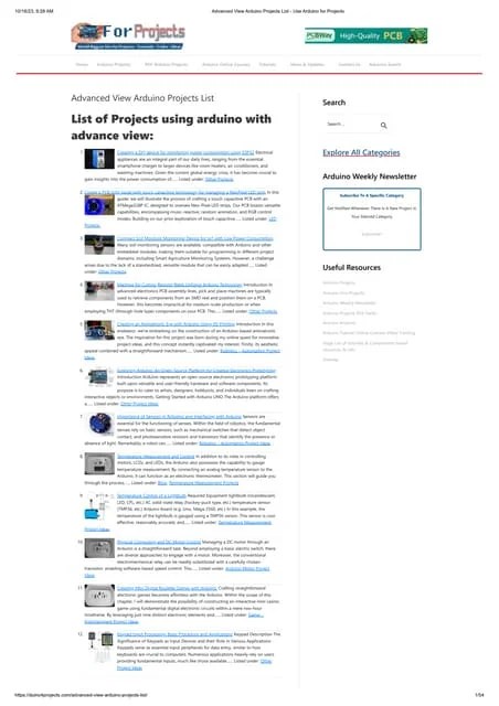 Advanced View Arduino Projects List - Use Arduino For Projects.pdf ...