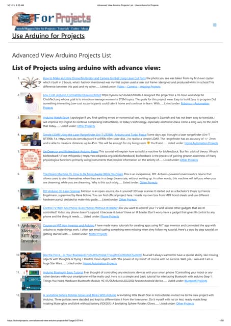 Advanced View Arduino Projects List - Use Arduino For Projects-3.pdf ...