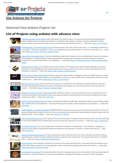 Advanced View Arduino Projects List Use Arduino For Projects 4 Pdf - Retina Mountain Arts for Desktop