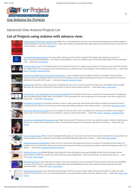 Advanced View Arduino Projects List - Use Arduino For Projects {2}.pdf ...