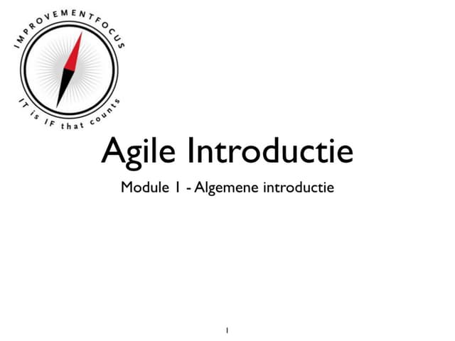 Agile Intro Module 1 | PDF