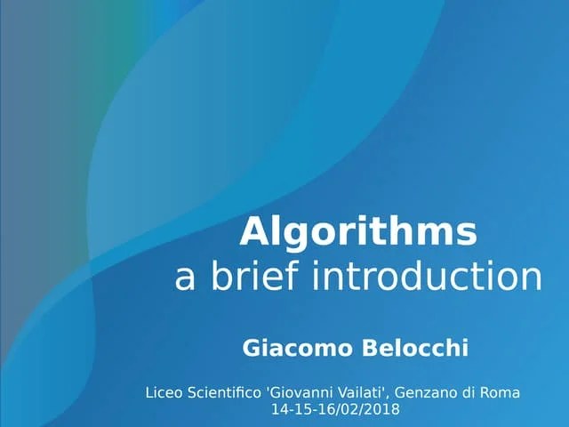 Algorithms - A Brief Introduction | PPT