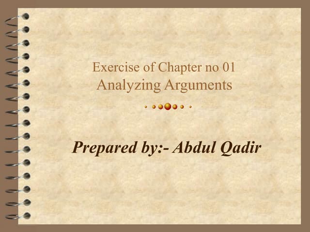 Analyzing Arguments | PPT