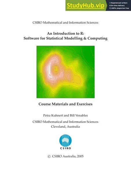 An Introduction To R Software For Statistical Modelling Computing ...