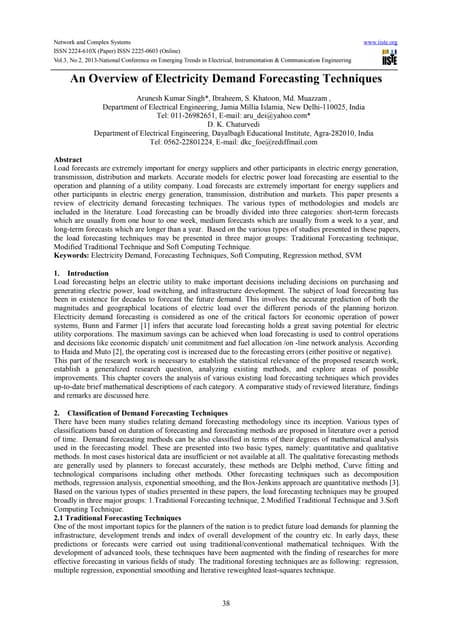 Electric Load Forecasting | PDF