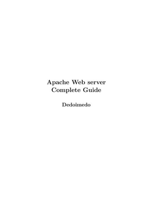 Apache Web Server Complete Guide | PDF
