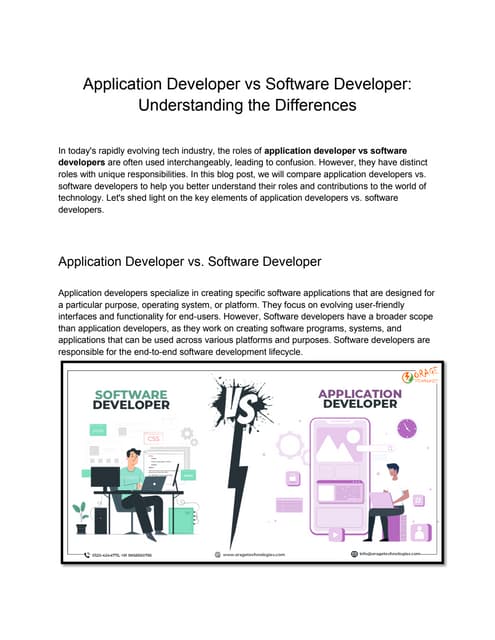 Software Developer Vs. Software Engineer: What’s The Difference? | PDF