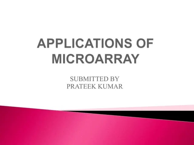 DNA Microarray Ppt | PPTX