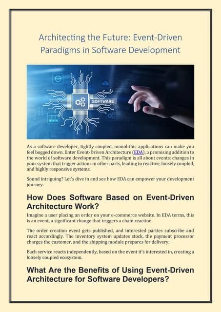 Architecting The Future - Event-Driven Paradigms In Software ...