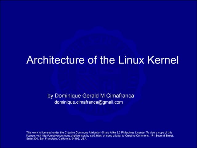Architecture Of The Linux Kernel Pdf
