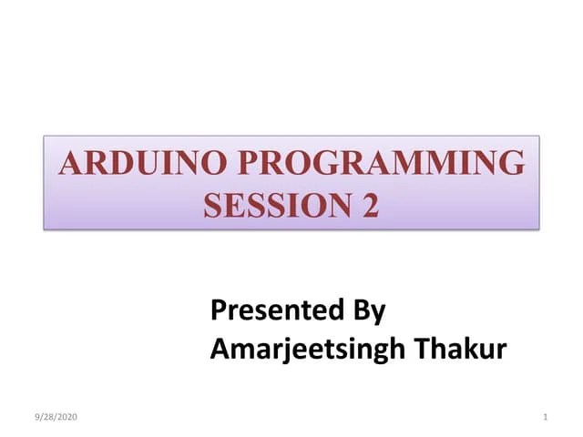 Arduino Programming Part 2 | PDF