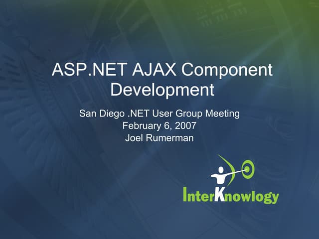 Asp.Net Ajax Component Development | PPT