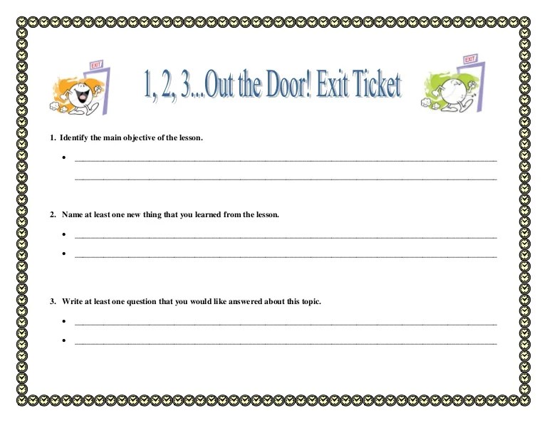 exit ticket