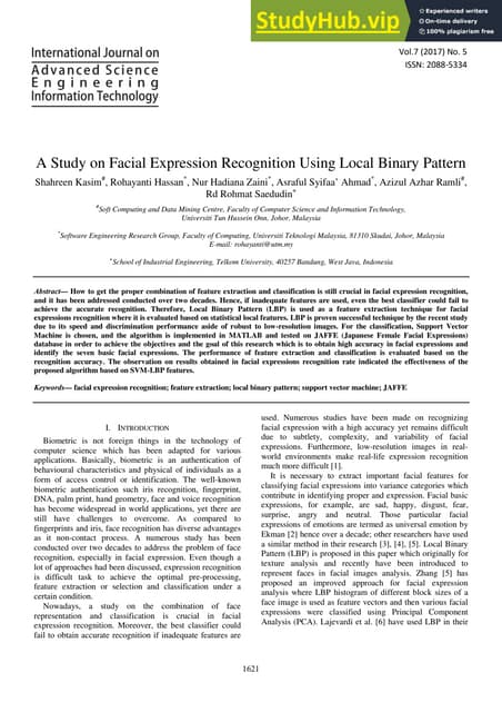 Automatic Facial Expression Recognition Using Features Of Salient ...