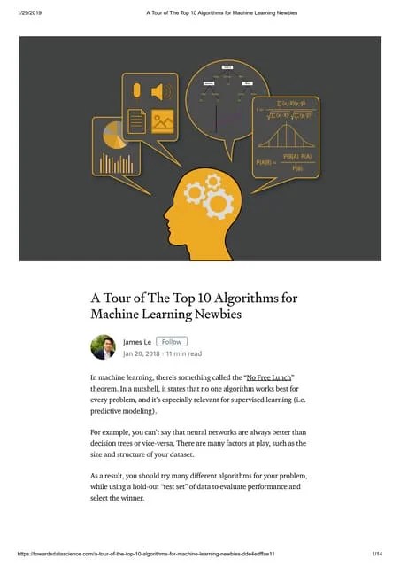 Machine Learning Algorithms | PPTX