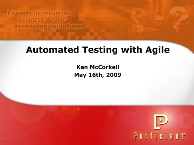 Automated Testing With Agile | PPT