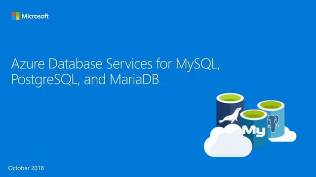 Azure Database Services For MySQL PostgreSQL And MariaDB | PPTX