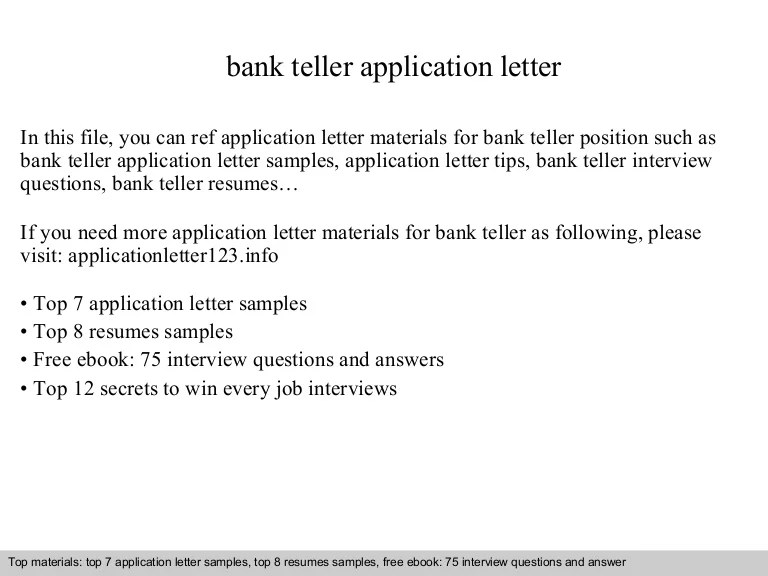 Get your next job with the . Sample Of Job Application To Bank Bank Example Of Job Application Letter Bank Now With High Esteem And Regard It Is Stated That I Am In Urgent Need To Loan
