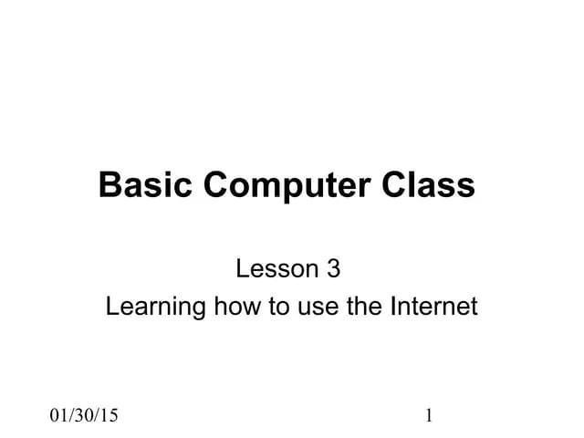 Basic Computer Class 1 Ppt