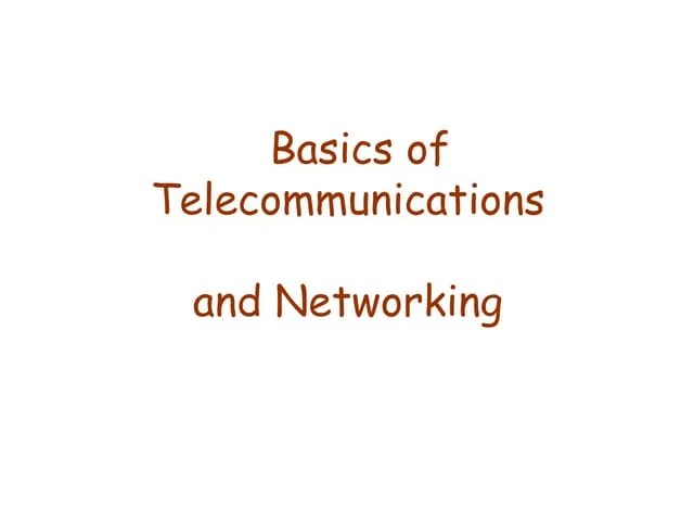 Basics Of Networking Ppt