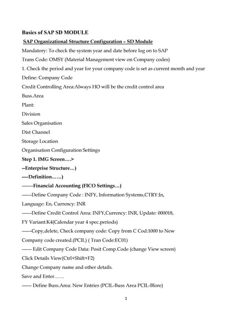 Basics Of Sap Sd Module Pdf