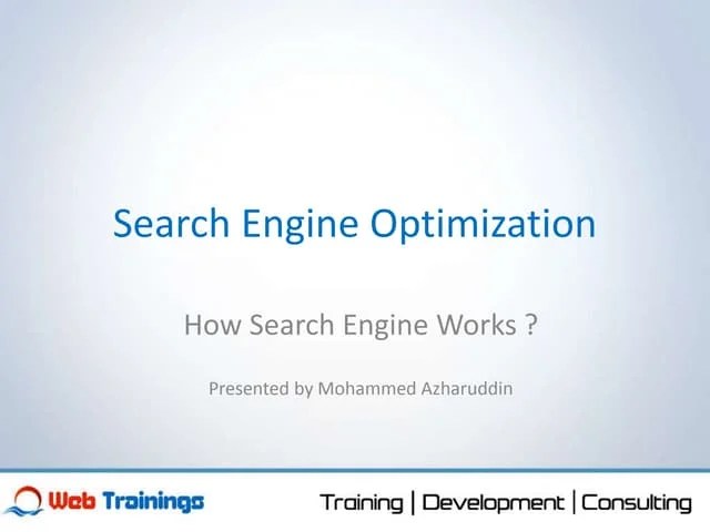 Basics Of Search Engines And Algorithms Pptx
