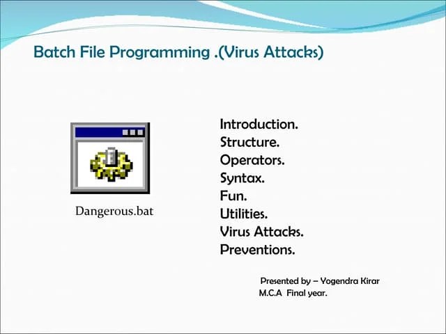 Batch File Programming Ppt