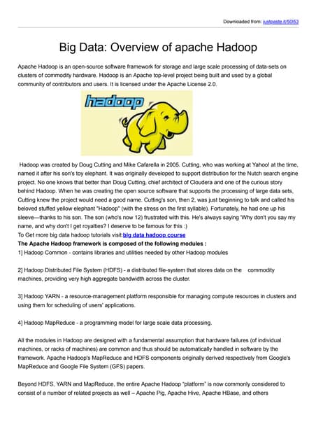 Introduction To Hadoop And Hadoop Component | PPT