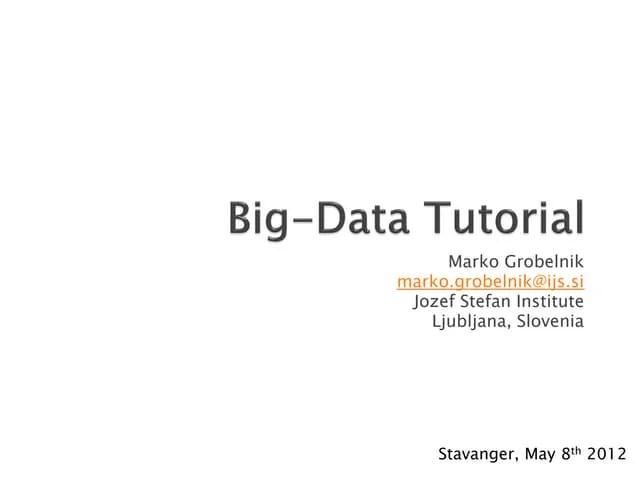 Big Data Tutorial | PDF
