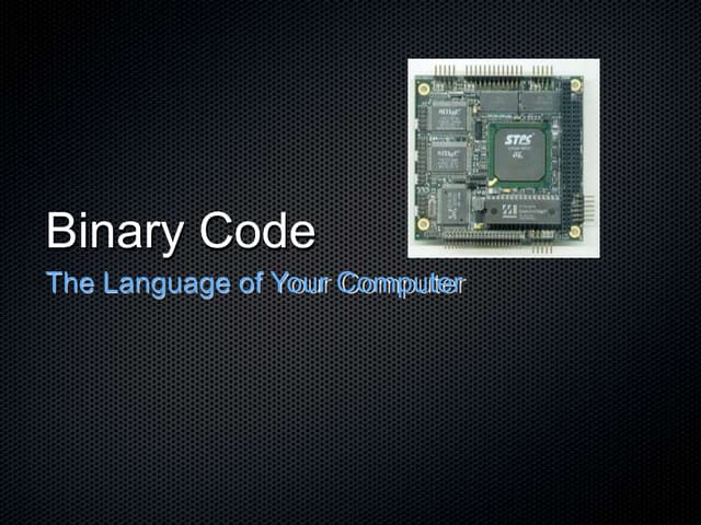 An Introduction To Binary Ppt