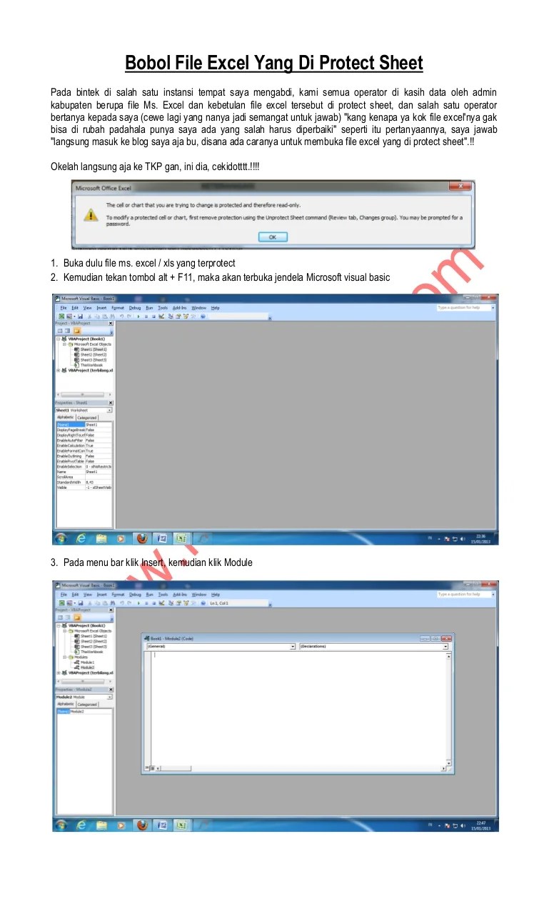 Tutorial Lifestyle Bobol Protect Sheet Excel 2007 