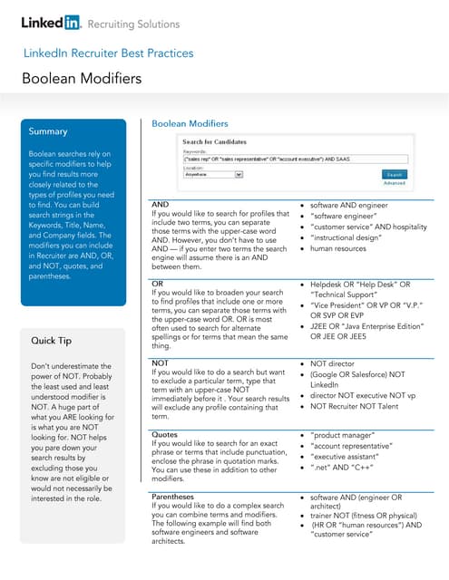 Boolean Modifiers | PDF