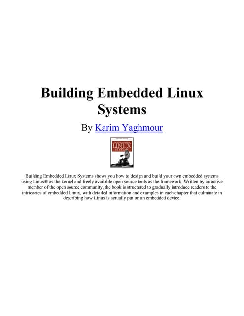 Building Embedded Linux Systems | PDF