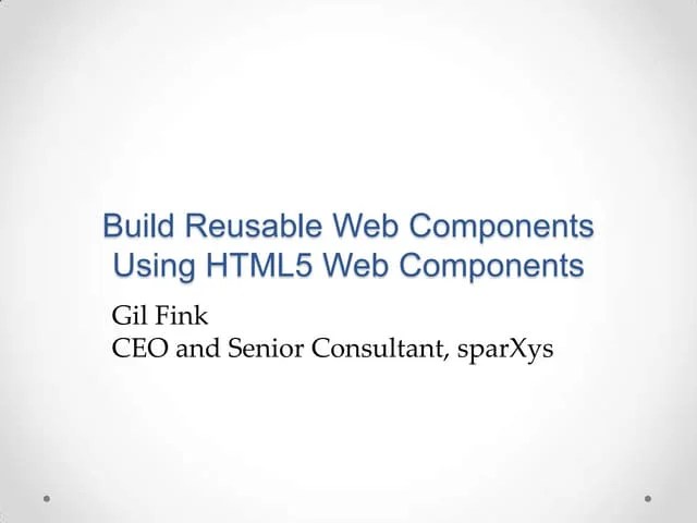 Web Components Pdf