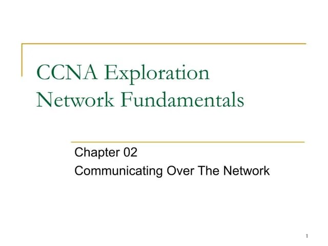Ccna Exploration Network Fundamentals | PPT