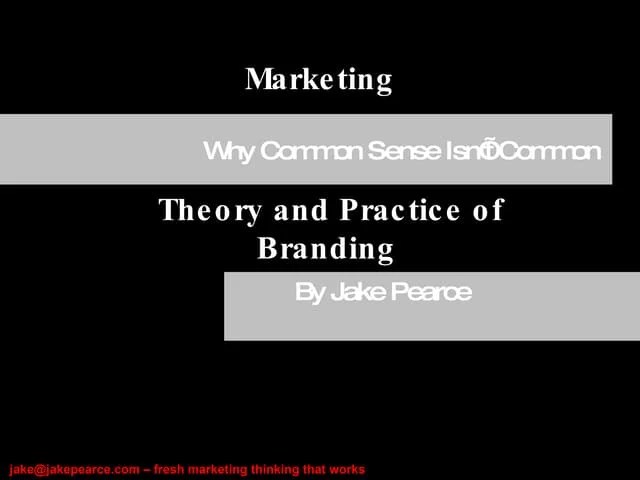 Principles Of Branding | PPT