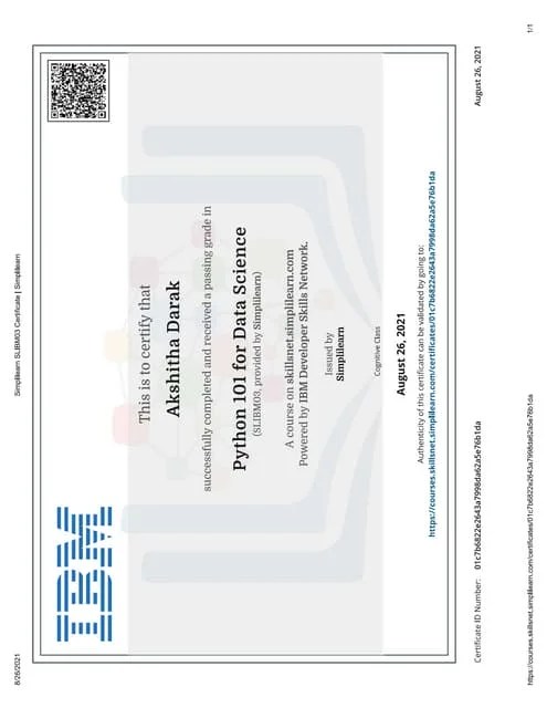 Certificate Python For Data Science | PPT