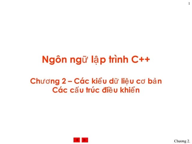Chapter02 Data Types_control_structures | PPT