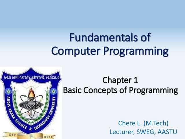 Chapter 1 Basic Concepts Of Programming Pdf