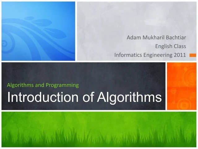 Algorithm And Programming (Introduction Of Algorithms) | PDF ...
