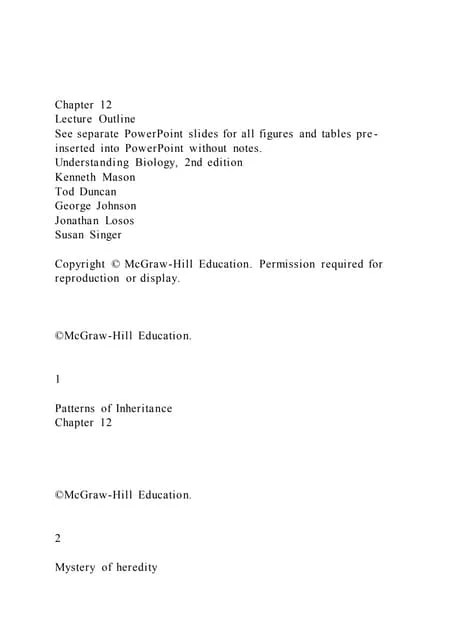 Chapter 12Lecture OutlineSee Separate PowerPoint Slides For | DOCX