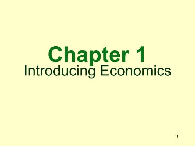 Chapter 1 Microeconomics Intro | PPT
