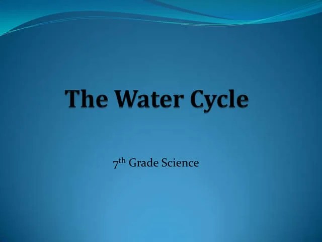 Lesson Presentation The Water Cycle Pdf Water Cycle Water - HD Dark Images for Desktop