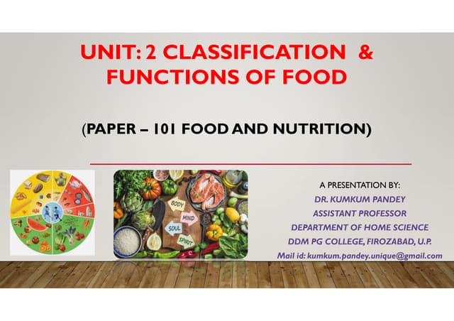 Nutrients Classification Ppt